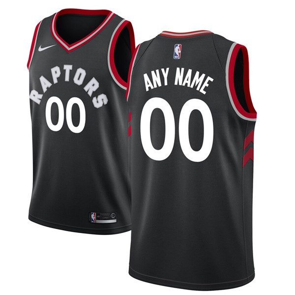 Men's Toronto Raptors Active Player Black Custom Stitched NBA Jersey